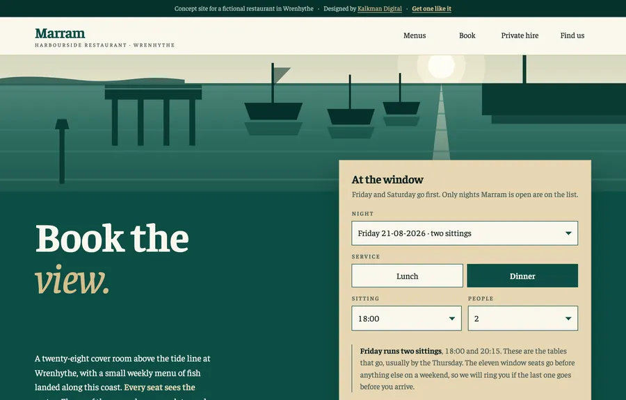 The home page of the Marram site